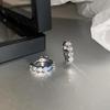 Simple Geometric Frosted Earrings Female Cold Wind Temperament Earring Buckle Niche Hundred with Earrings Affordable Dainty Earrings Daily Wear