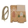 24 Pcs Christmas Cottage Gift Box 3D Pop Up House Shaped Gift Box Paper Treat Box for Holiday Party Favors Cookie Candy Packaging