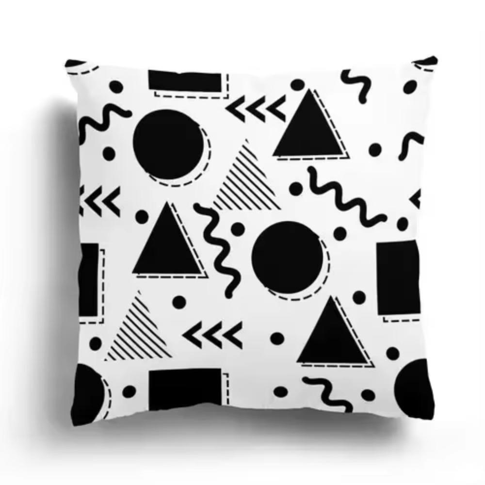 - Einfacher geometrischer Druck Kissenbezug Heimdekoration Schlafzimmer Wohnzimmer Sofa Kissenbezug x xZoll