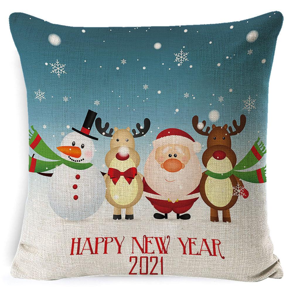 Christmas Pillow Case Christmas Light Luxury High-end Pillow Family Bed Pillow Case Home Cushion Bed Pillow