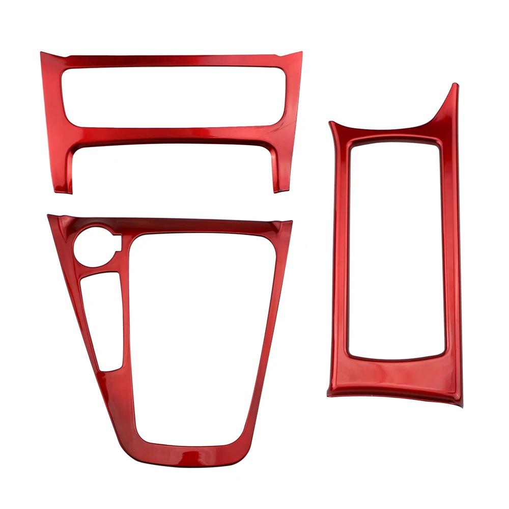 For Ford Focus 3 MK3 2015 - 2018 LHD Center Console Stickers Gear Shift Panel Cover Water Cup Holder Interior Sticker Trim