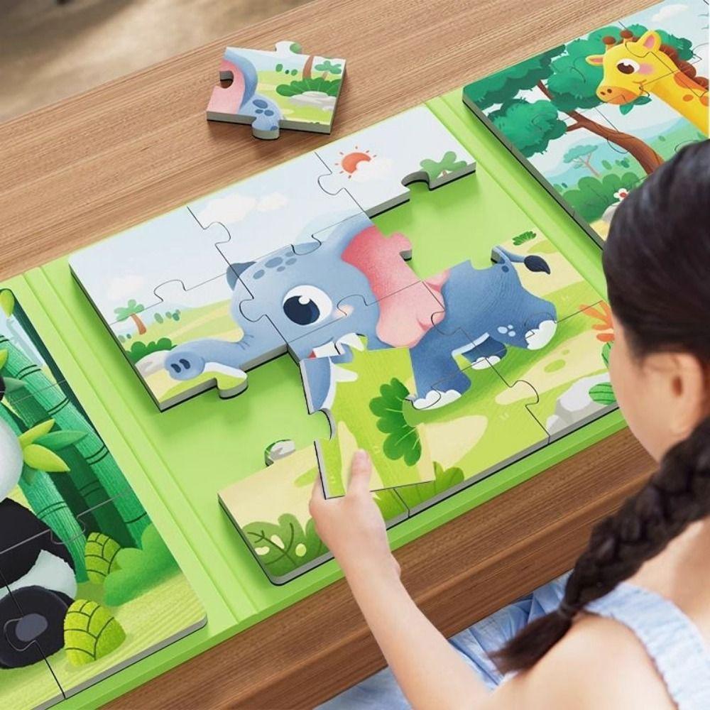Elephant Puzzle Forest Animals Panda Numbers Jigsaw Puzzle Cartoon Animal Jigsaw  Housewarming