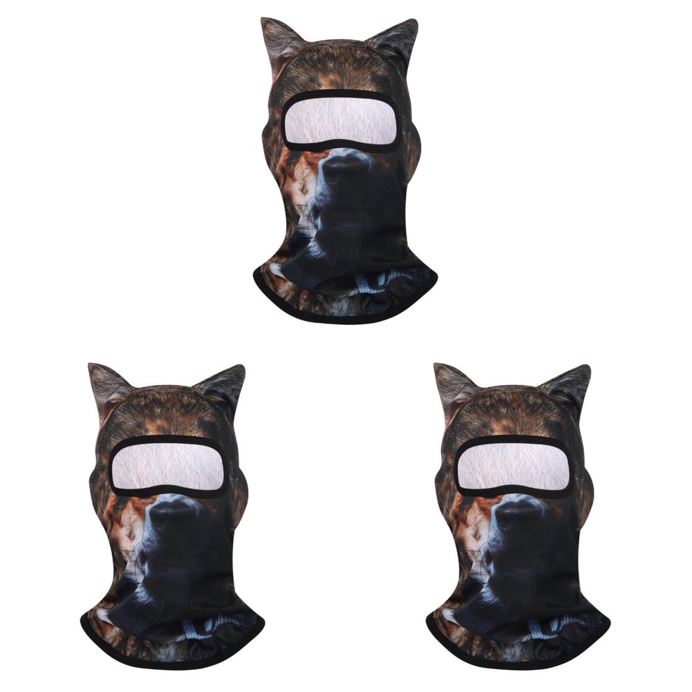 5/1 Stück 3D Stehohren Tier Sturmhaube Gesichtsmaske für Musikfestivals Raves Ski Cosplay Party Outdoor Sonnenschutz Sturmhaube Hut