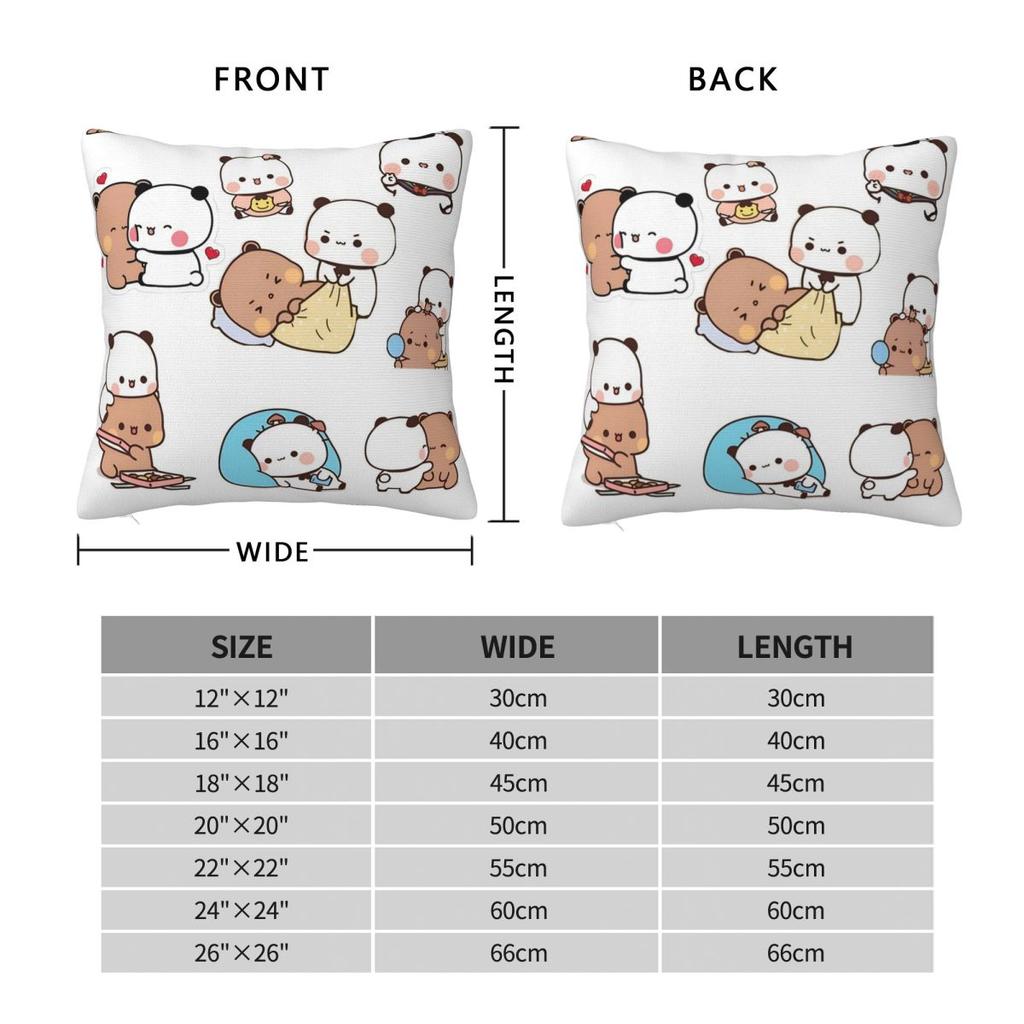 Pillow Cover Bubu Dudu Cute Cartoon Bear Character Cushion Cover Panda Pillow Case For Wedding Party Home Decor Pillowcases