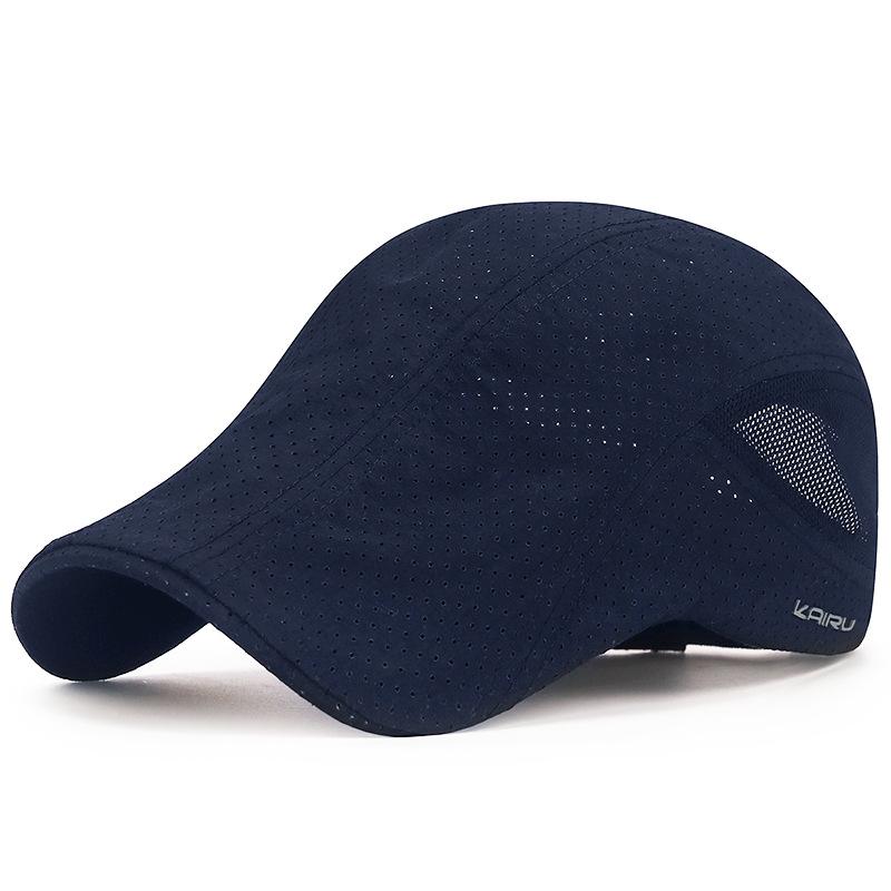 Laser-punched Breathable Front Cap for Men, Adjustable Outdoor Sunshade and Sun Protection Bailey Baseball Cap