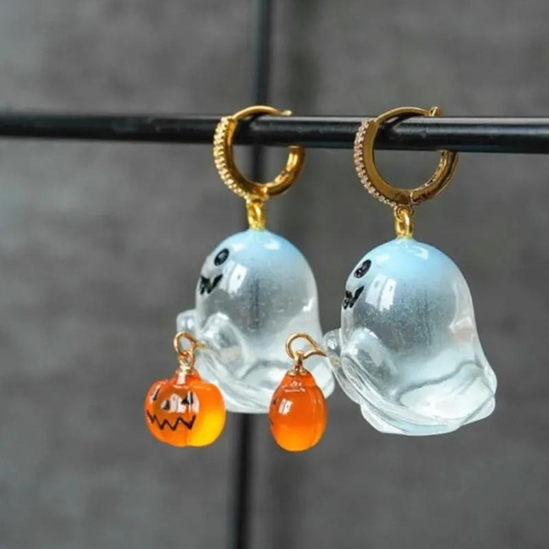 Fashionable Glowing In Dark Specters Earrings Unique Fashion Jewelry Accessory for Trendy Women Ladies Night Event