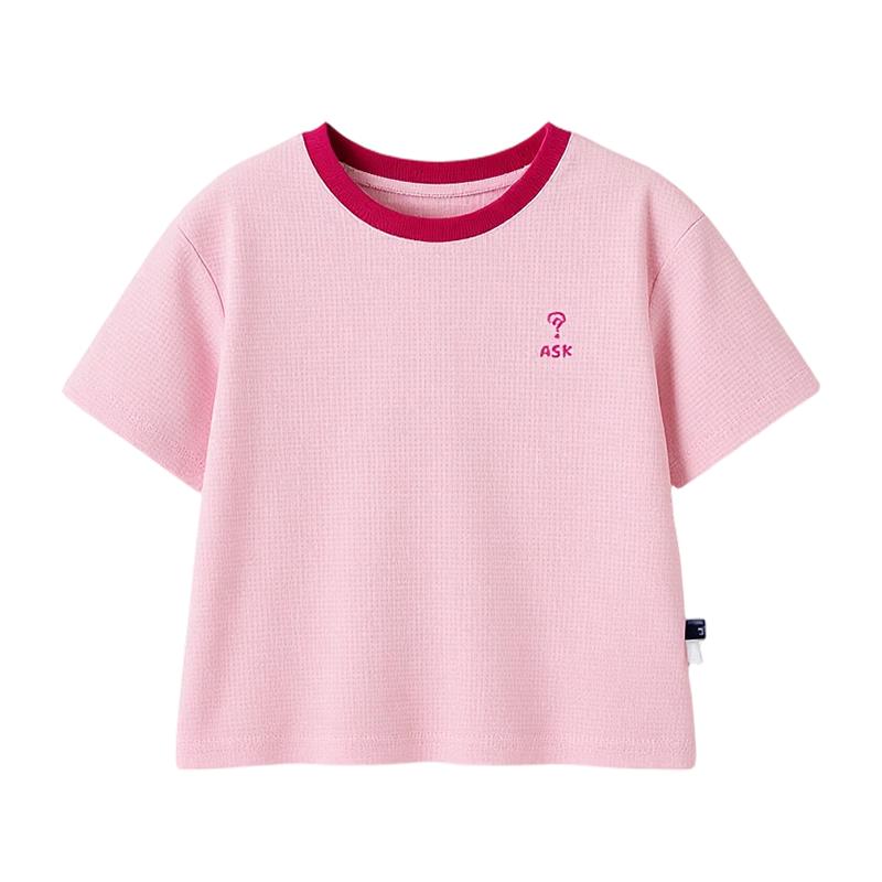 

ASK JUNIOR Girls Cooling Plaid Short Sleeve T-Shirt 120