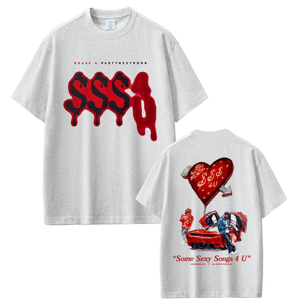 Hot Sale PARTYNEXTDOOR Drake Some Sexy Songs 4 U SSS4U New Album 2025 Tshirt Unisexs Women Hip Hop Fashion Oversized T Shirts