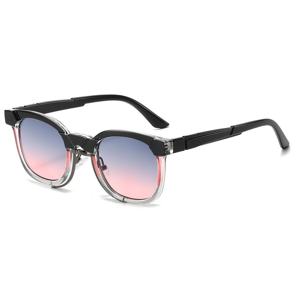 

Fashion Square Sunglasses Women Men Gradient Round Shades Retro Rivets Luxury Green Sun Glasses Uv400 as picture