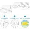 File Folder Tabs, Ertable Plastic Tabs Hanging Folder Tabs,100 Pcs Hanging File Folder Tabs with 200Pcs Erts for Hanging Folders (Clear)
