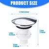 Plastic Popups Drain Stoppers 972098A Push Down Drain Stoppers for Secure Seal & Easy Installation In Bathrooms