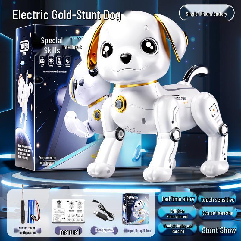 Children's Smart Remote Control Robot Dog Toy: Stunt, Music, Dancing, and Electric Features