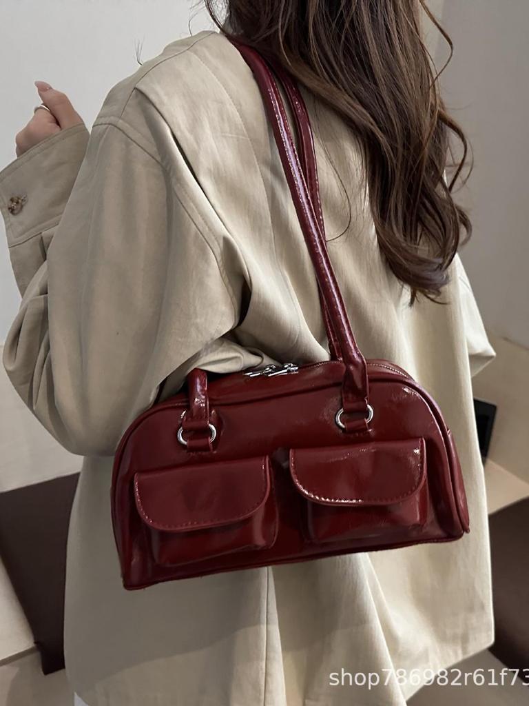 Korean Style Women's 2025 Retro Pillow Shoulder Bag