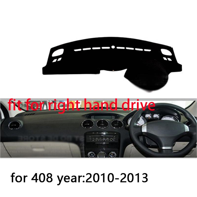 For Peugeot 408 2010-2013 Right and Left Hand Drive Car Dashboard Covers Mat Shade Cushion Pad Carpets Accessories