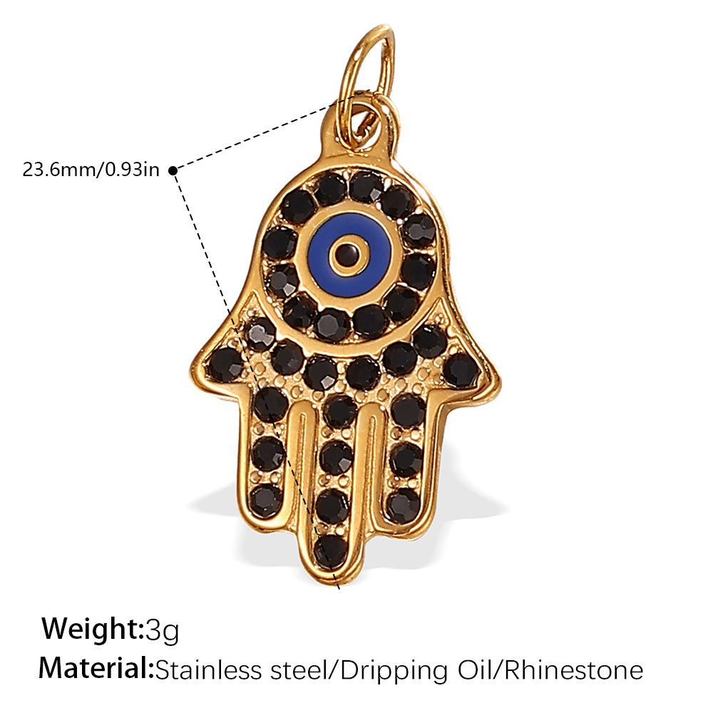 2026 DIY Pendant Necklace Fortune Amulets 18K Gold Plated Stainless Steel Charms Protection Luck Pendants for DIY Jewelry Making