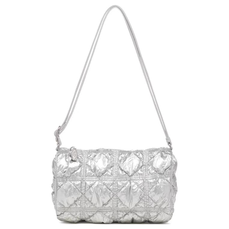 

New CARLYN Polyamide Shoulder Bag Mini Women s Silver H75131010S 22.1*9.9*12.4CM