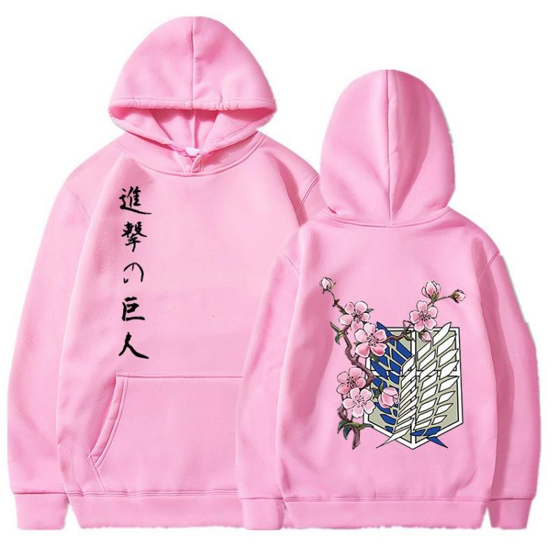 The Japanese Anime "Attack On Titan" Fashion Anime Week Printed Hoodie Casual Sporty Men's Wear Harajuku Street Pullover