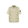 FW21 Utility Pocket Short Sleeve Shirt Men Shirts Beige 751510210-V0091