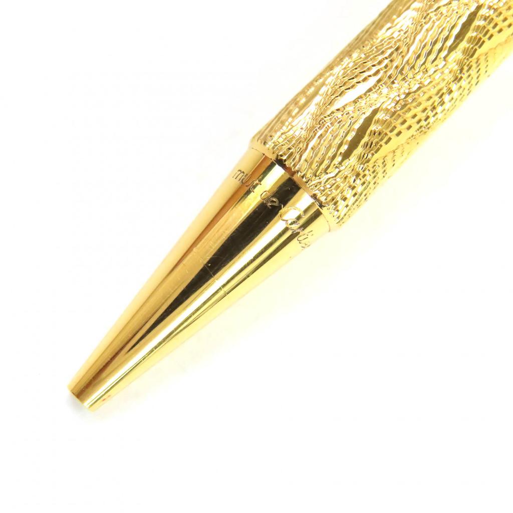 Great Cartier Ballpoint pen Must de Cartier Trinity Wave Pattern Twist Type gold Used