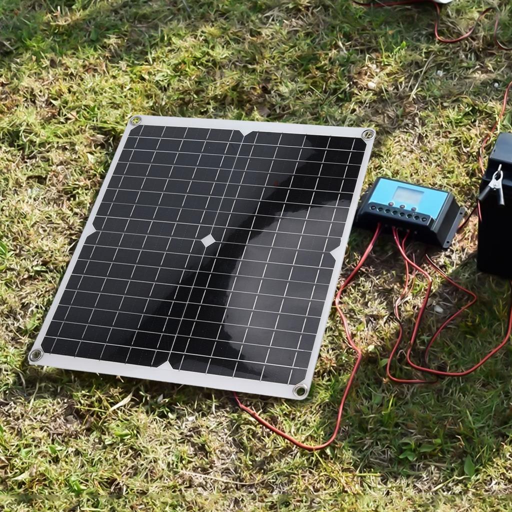 Solar Panel Solar Panel With Dual Usb Ports 50W Black