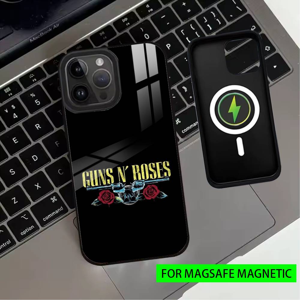 G-Guns N R-Roses Good Time Phone Case For iPhone17,16,15,14,13,12,11 Plus,Pro Magnetic with Magsafe Wireless Charging