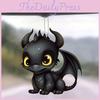 Black Dragon Acrylic Car Pendant Charming Cartoon Interior Decoration For Vehicles