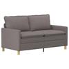 Sofa Set 2 pcs Taupe Fabric