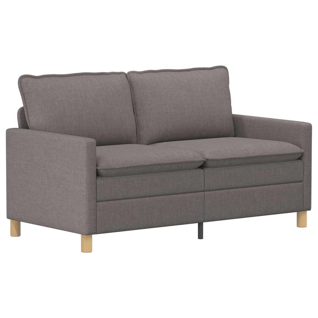 Sofa Set 2 pcs Taupe Fabric