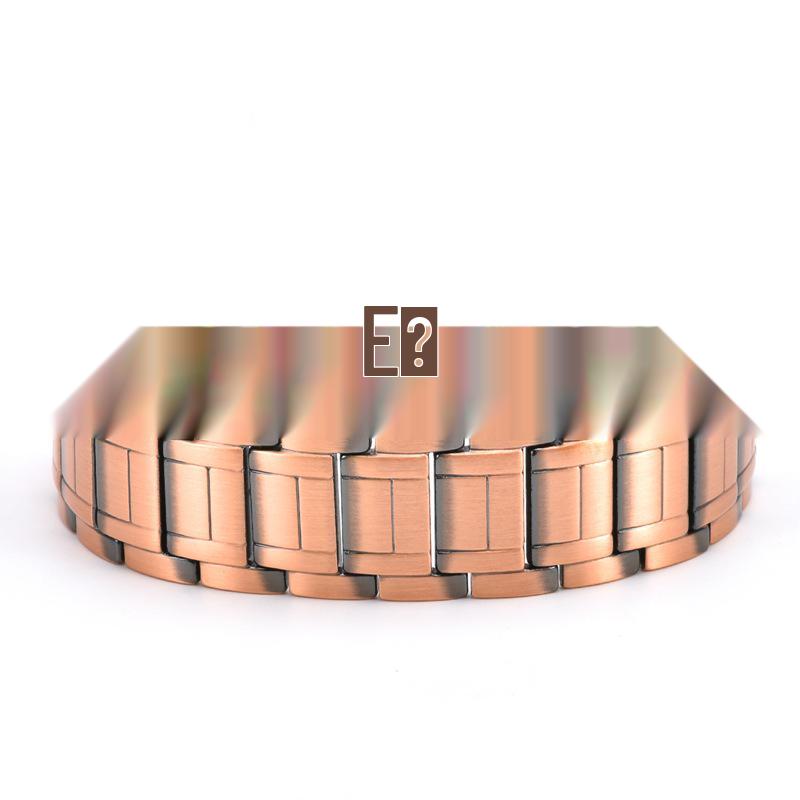 Men's Copper Magnetic Energy Bracelet - Three-Row Design with Negative Ions