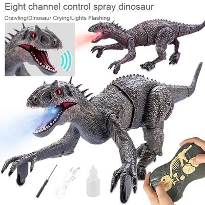 1 Set RC Dinosaur Toy 3D Eyes Lighting And Sound Simulation Walking