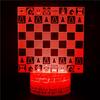 3D Chess Night Light Lamp Illusion 16 Color Changing Table Desk Decoration Lamps Led Christmas Gift with Acrylic Flat ABS Base USB Cable Toy