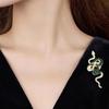 Crystal Snake Brooch Medusa Badge Pin Nonfade Charm Suit Pin For Everyday Use And Festival Formal Event Women Men Unisex
