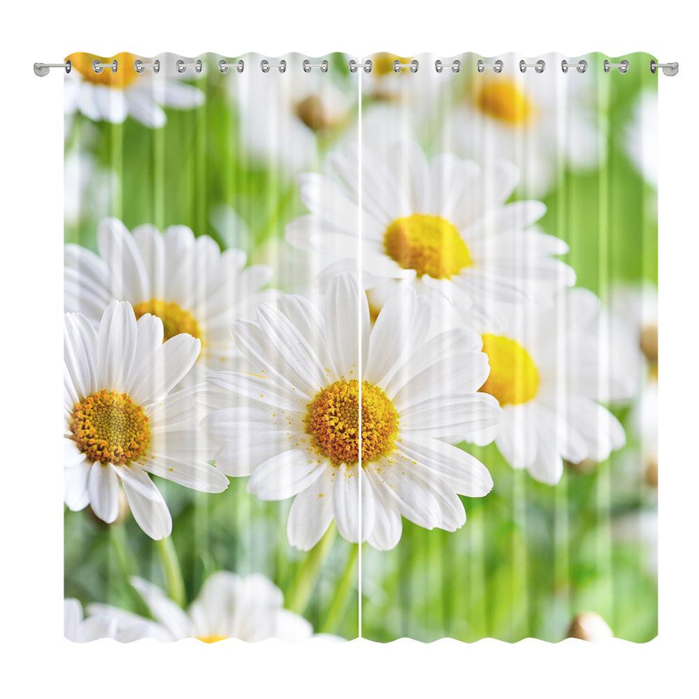 Daisy Curtain Cloth Bedroom Living Room Balcony Blackout Curtain Office Hotel Insulation Curtain
