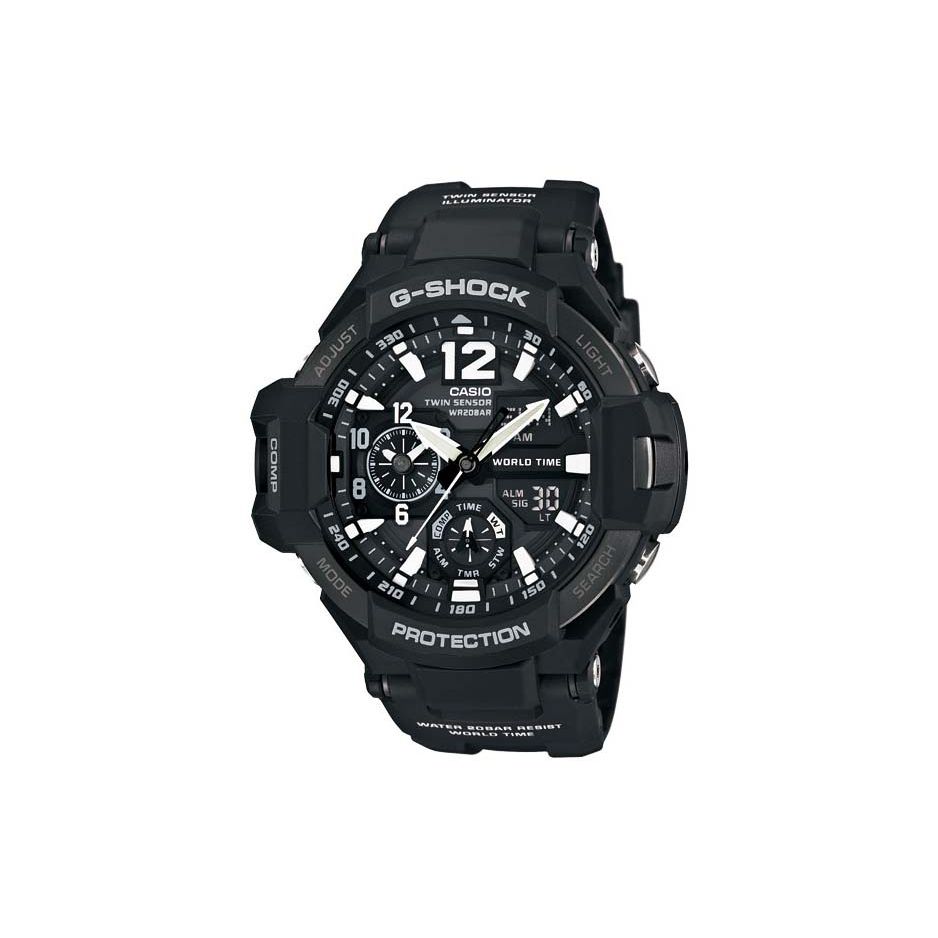 

Casio G-Shock Gravitymaster Sky Series 200M Waterproof Shockproof Watch Quartz Movement Resin Strap Men watches Black GA-1100-1APR Black