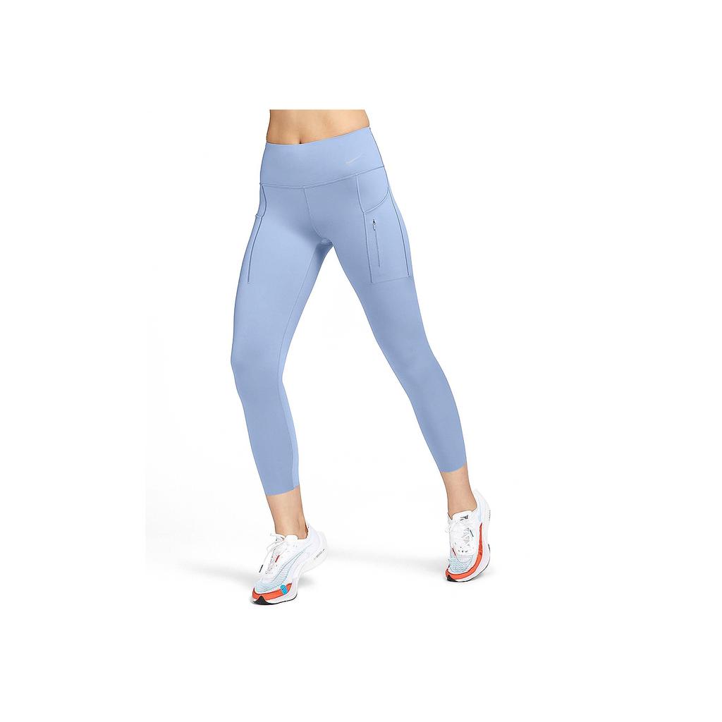 Nike Go FlyEase High-Intensity Mid-Rise Pocket Leggings Women Bottoms Slate-Grey Blue DQ5695-493