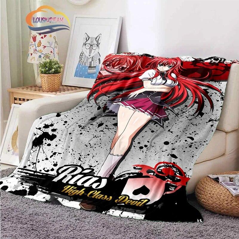 3D tištěná střední škola DxD plyšová deka Módní Flanel Fleece Sexy animace Dárek pro holčičku Sofa Nap Travel