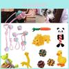 Kit de 6x Brinquedos de Corda para Cães Resistentes e Duráveis Nó de Mastigar Bola Pet Filhote Urso Brinquedo de Algodão Atacado