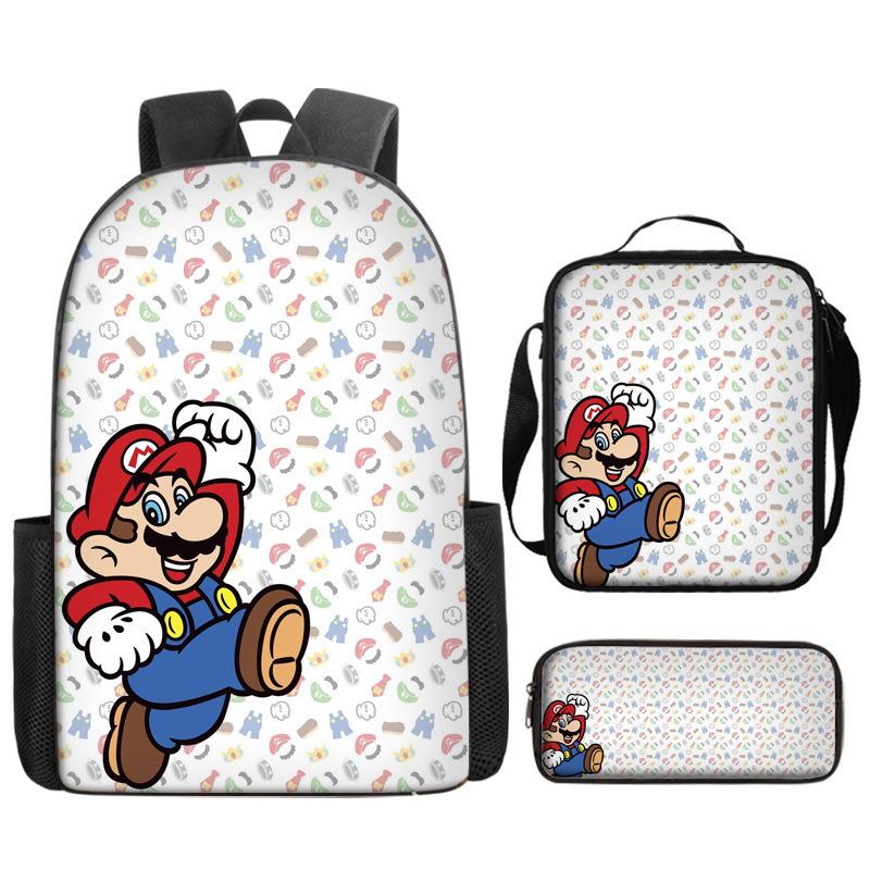 Super Elementary School Bag Cartoon Anime Backpack Mario Backpack Super Satchel