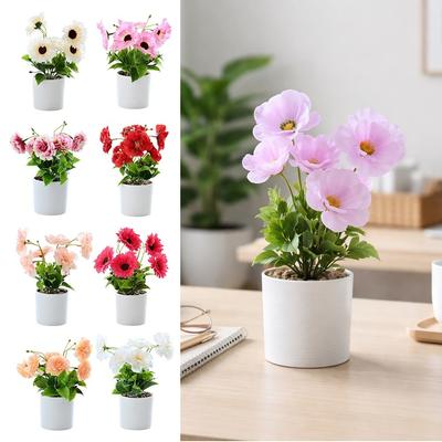 Présentoir de Comptoir Fleur Artificielle Plante Artificielle Fleur en Pot Accessoires de Photographie