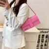 Fashion French Niche Texture Underarm Women's Bag Pure Colour Tote Shoulder Small Square Bag