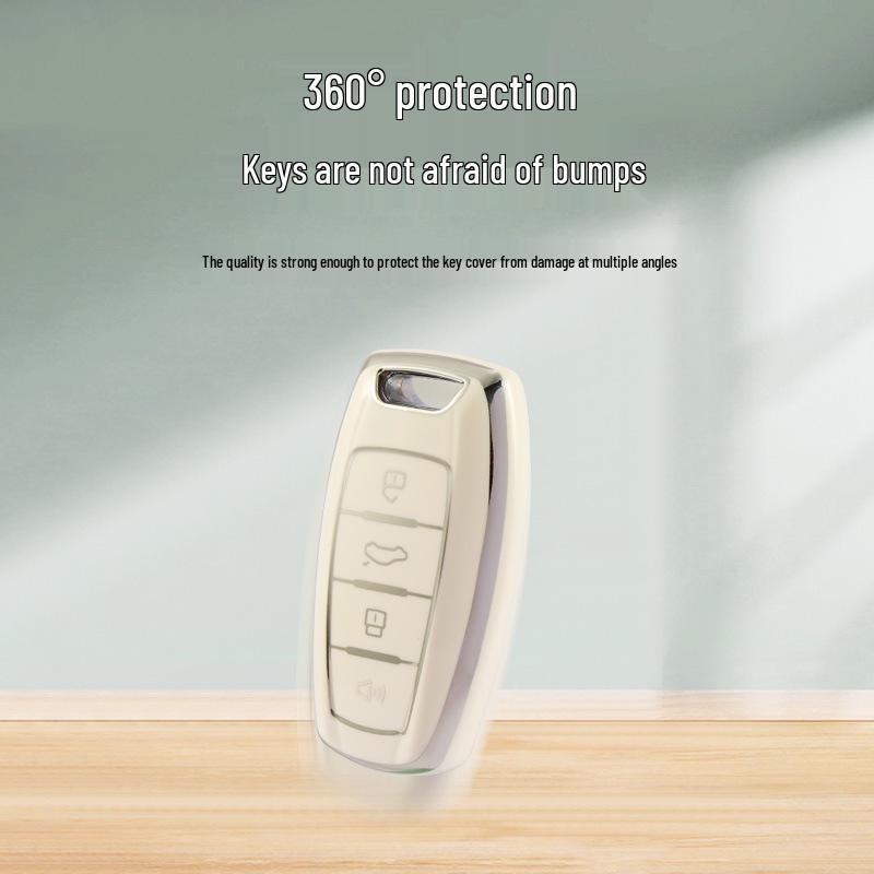 3-Button ORA Key Case for Great Wall Black Cat/R1/White Cat, Haval H6/Big Dog, Harvard M6/F7 - Black