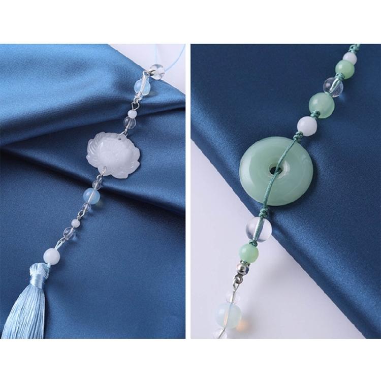 Chinesischer Hanfu Anhänger Retro Quasten Taillenanhänger Imitation Jade Kleidungsschmuck