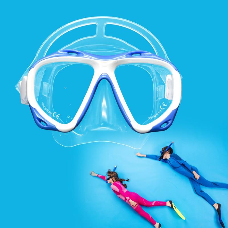 Kids Diving Mask Large View Silicone Snorkel Swimming Snorkeling