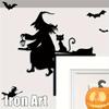Halloween Witch Metal Corner Door Decor Iron Wall Art Outdoor Indoor Hanging Ornament for Seasonal Decoration