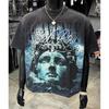Daily Comfortable Cartoon Pattern Round Neck T-shirts Harajuku White Casual Korean Fresh 2026 Popular New Short-Sleeves