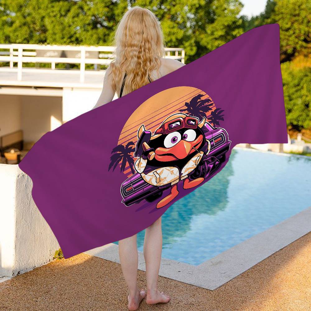 Cartoon Animation Popular S-Smeshariki Anime Beach Swimming Towel Absorbent Washcloth Children's Gifts For Travel Camping Gym