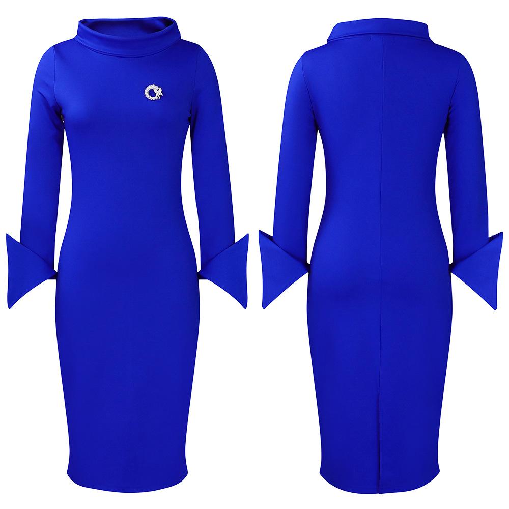 

Plus Size Dress Narrow Business Long Sleeve Women s Clothing Ol Temperament