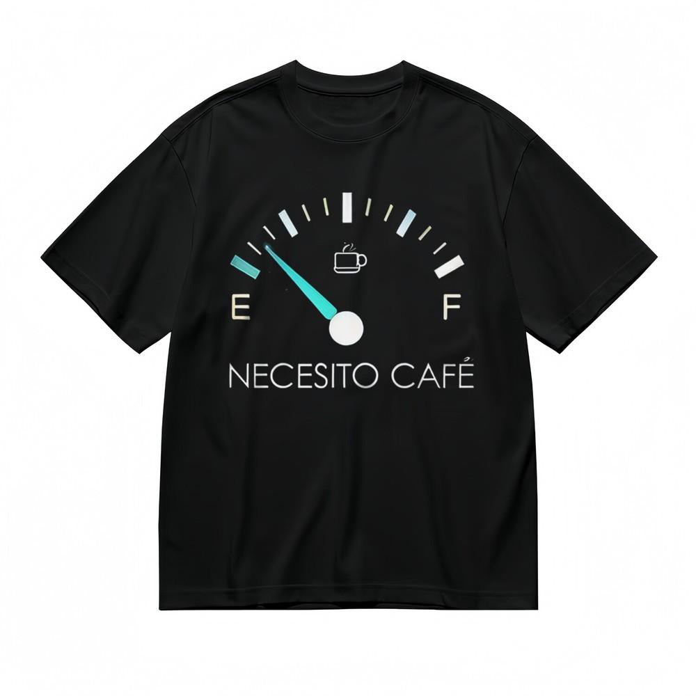 

Men s T-shirt With FULL Fuel Meter Design Graphic Unisex Black 100% Cotton Tee L