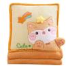 Cartoon Cute Chirpy Pet Series Rabbit Napping 2-in-1 Pillow Blanket Sofa Cushion Office Car Carriage