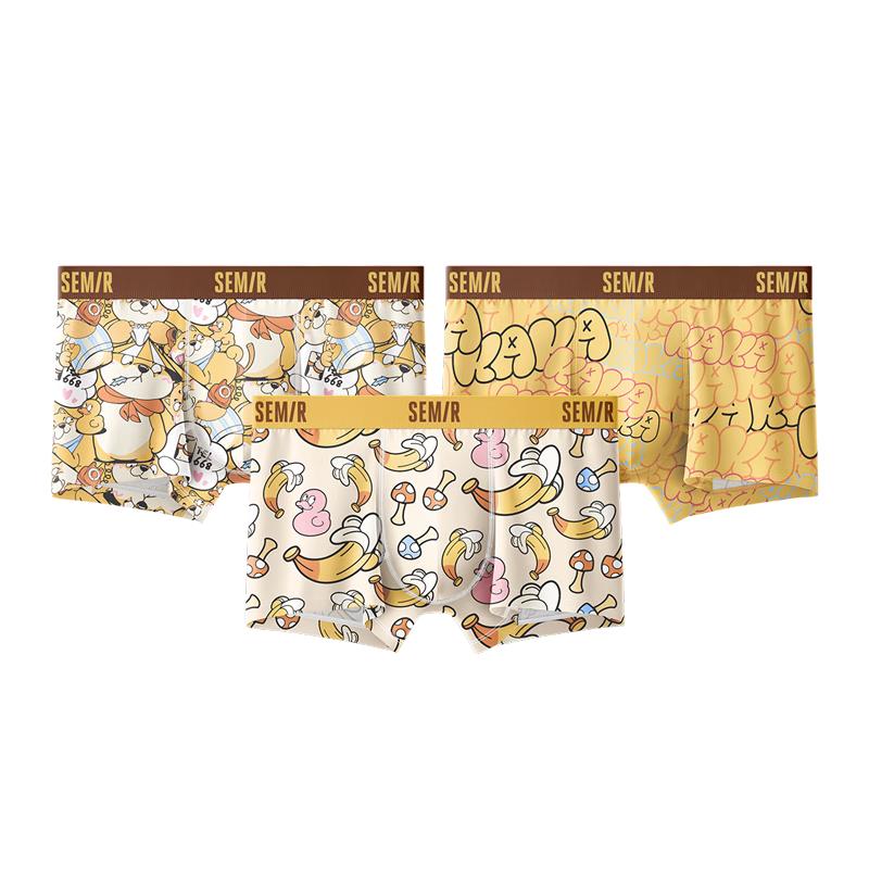 

Semir Men s A-Chai Cartoon 7A Antibacterial Boxer Briefs 2XL